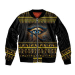 Ancient Egypt Eye Of Ra Sleeve Zip Bomber Jacket Sun To The Egyptians