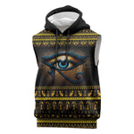 Ancient Egypt Eye Of Ra Sleeveless Hoodie Sun To The Egyptians - African Pride