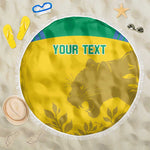 Personalized Gabon Football Beach Blanket Allez Les Pantheres