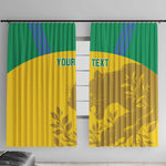 Personalized Gabon Football Window Curtain Allez Les Pantheres