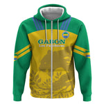 Personalized Gabon Football Zip Hoodie Allez Les Pantheres