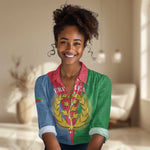Personalised Eritrea Women Casual Shirt Eritrean Map Mix African Pattern Simple Style LT14