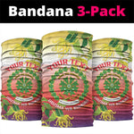 Personalized Comoros Neck Gaiter Coat Of Arms Mix Ylang Ylang Flower LT14