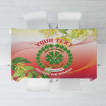 Personalized Comoros Tablecloth Coat Of Arms Mix Ylang Ylang Flower