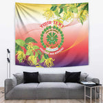 Personalized Comoros Tapestry Coat Of Arms Mix Ylang Ylang Flower