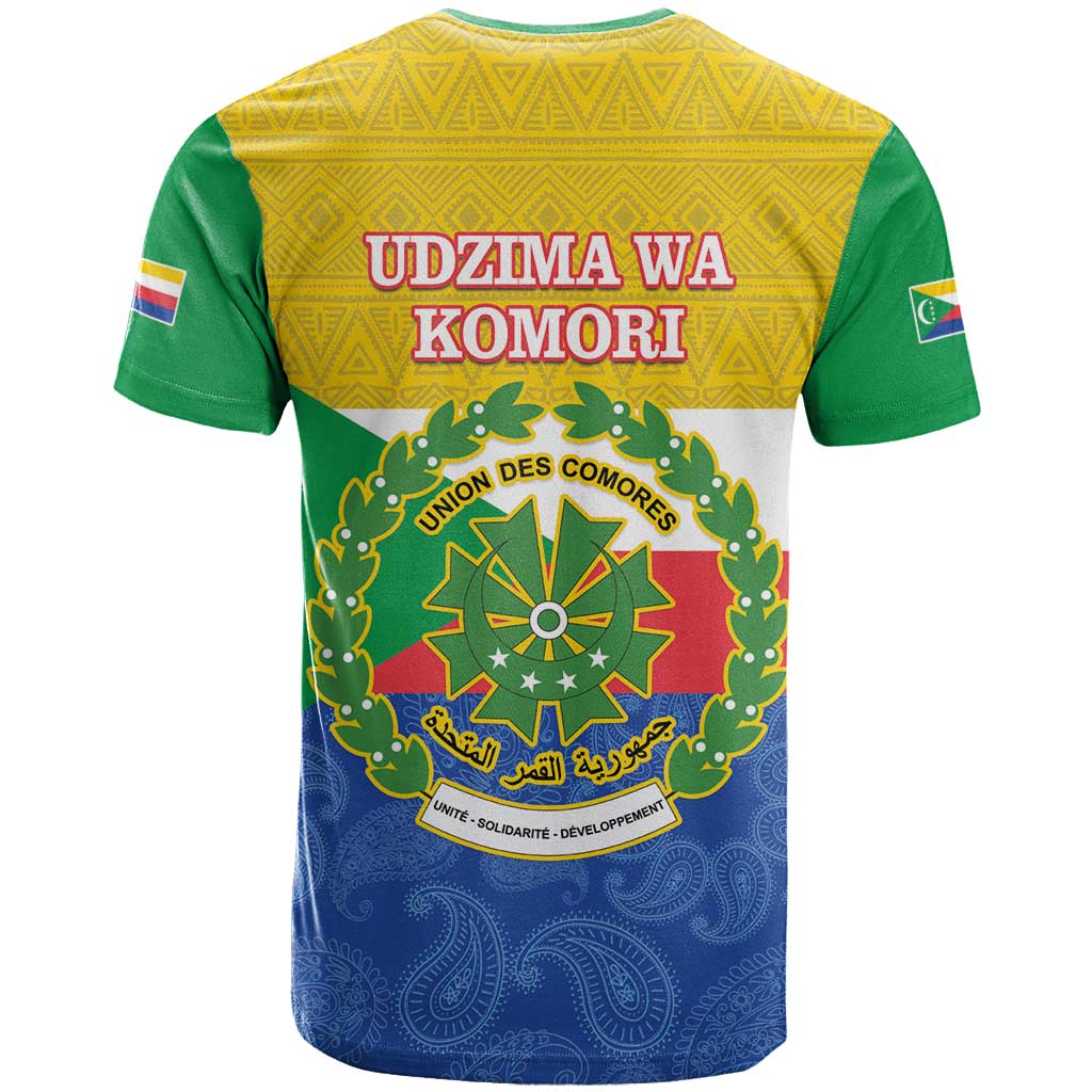 Afro Paisley Udzima wa Komori T shirt Comoros Is In My DNA