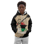Marcus Garvey Day Kid Hoodie UNIA Flag Mix African Map - African Pride