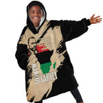 Marcus Garvey Day Kid Wearable Blanket Hoodie UNIA Flag Mix African Map - African Pride