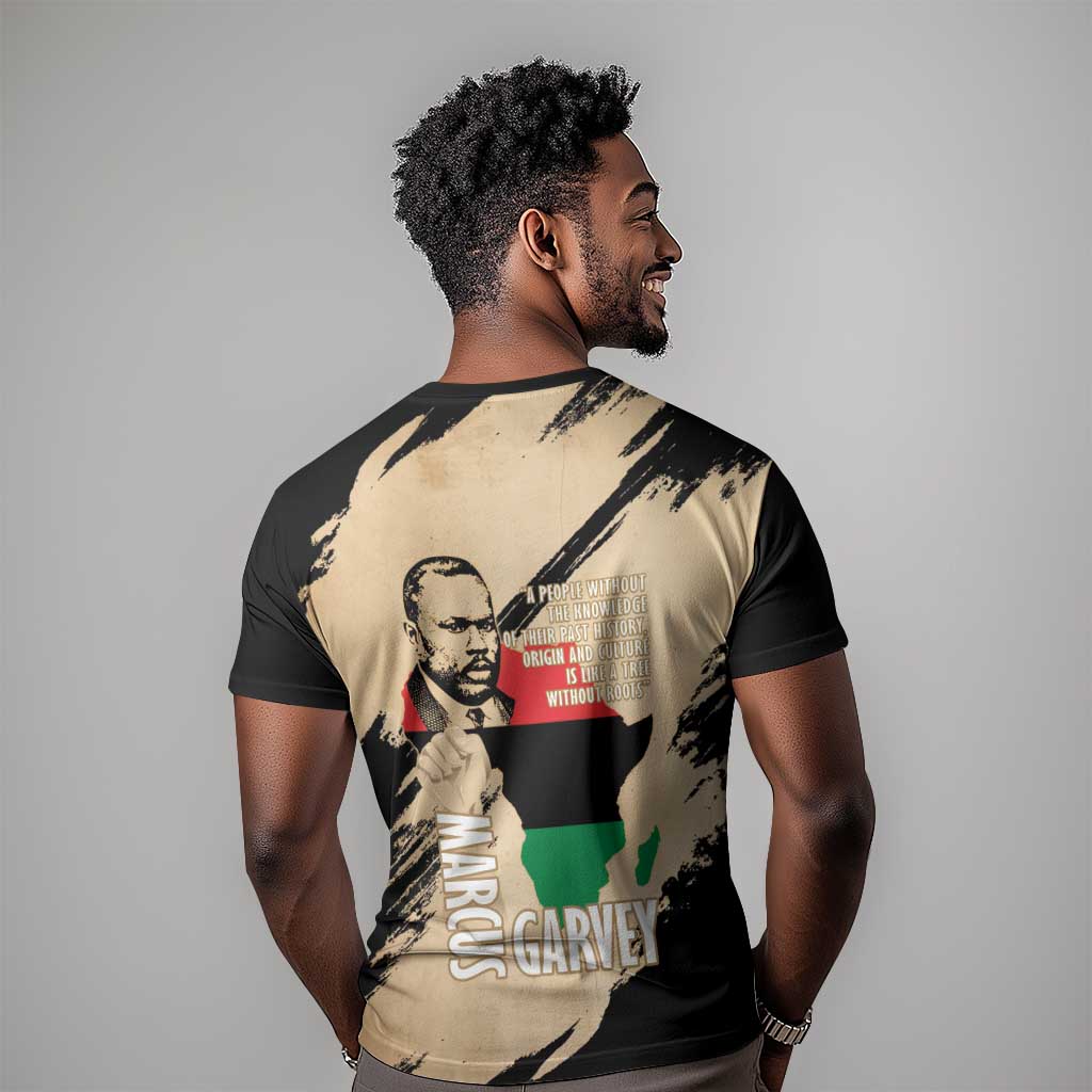 Marcus Garvey Day T shirt UNIA Flag Mix African Map - African Pride