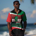 Marcus Garvey 1887 Hawaiian Shirt African Map Curves Style - African Pride