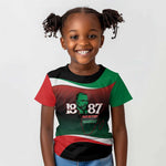 Marcus Garvey 1887 Kid T shirt African Map Curves Style - African Pride