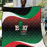 Marcus Garvey 1887 Quilt African Map Curves Style - African Pride