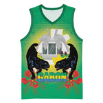 Afro Gabon Independence Day Basketball Jersey Memorial Leon Mba Monument - African Pride