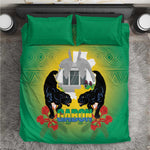 Afro Gabon Independence Day Bedding Set Memorial Leon Mba Monument - African Pride
