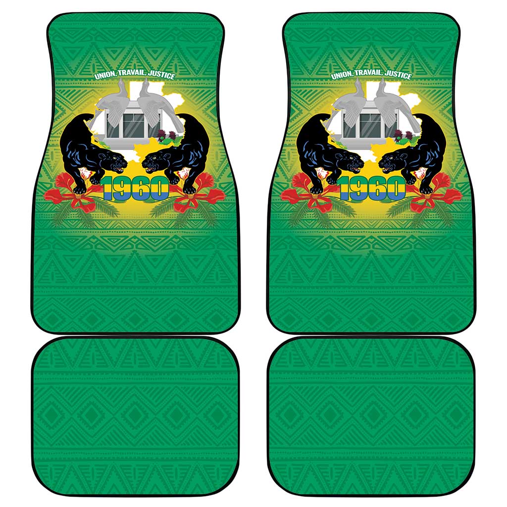 Afro Gabon Independence Day Car Mats Memorial Leon Mba Monument - African Pride