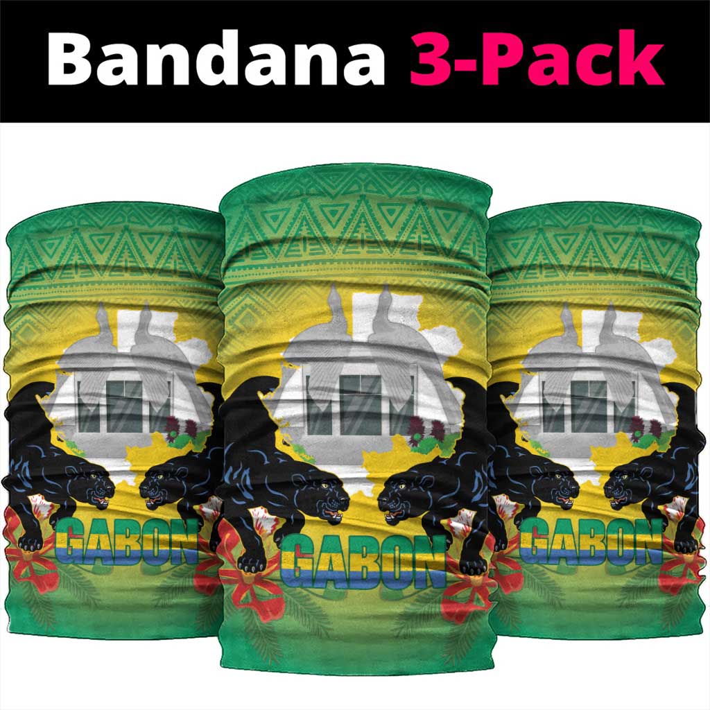 Afro Gabon Independence Day Neck Gaiter Memorial Leon Mba Monument LT14