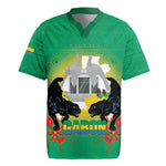 Afro Gabon Independence Day Rugby Jersey Memorial Leon Mba Monument - African Pride