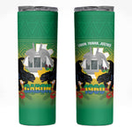 Afro Gabon Independence Day Skinny Tumbler Memorial Leon Mba Monument - African Pride