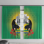 Afro Gabon Independence Day Window Curtain Memorial Leon Mba Monument - African Pride
