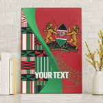 Custom Kenya Cricket Canvas Wall Art Simbas African Kente - African Pride