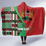 Custom Kenya Cricket Hooded Blanket Simbas African Kente - African Pride