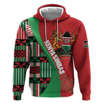 Custom Kenya Cricket Hoodie Simbas African Kente - African Pride