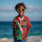 Custom Kenya Cricket Kid Hawaiian Shirt Simbas African Kente - African Pride