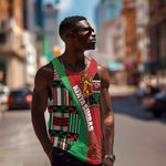 Custom Kenya Cricket Men Tank Top Simbas African Kente - African Pride
