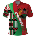 Custom Kenya Cricket Polo Shirt Simbas African Kente - African Pride