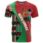 Custom Kenya Cricket T shirt Simbas African Kente - African Pride
