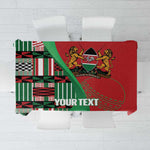 Custom Kenya Cricket Tablecloth Simbas African Kente - African Pride