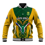 Custom South Africa Rugby Baseball Jacket Go Springboks Kente With Bokke LT14