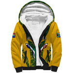 Custom South Africa Rugby Sherpa Hoodie Go Springboks Kente With Bokke