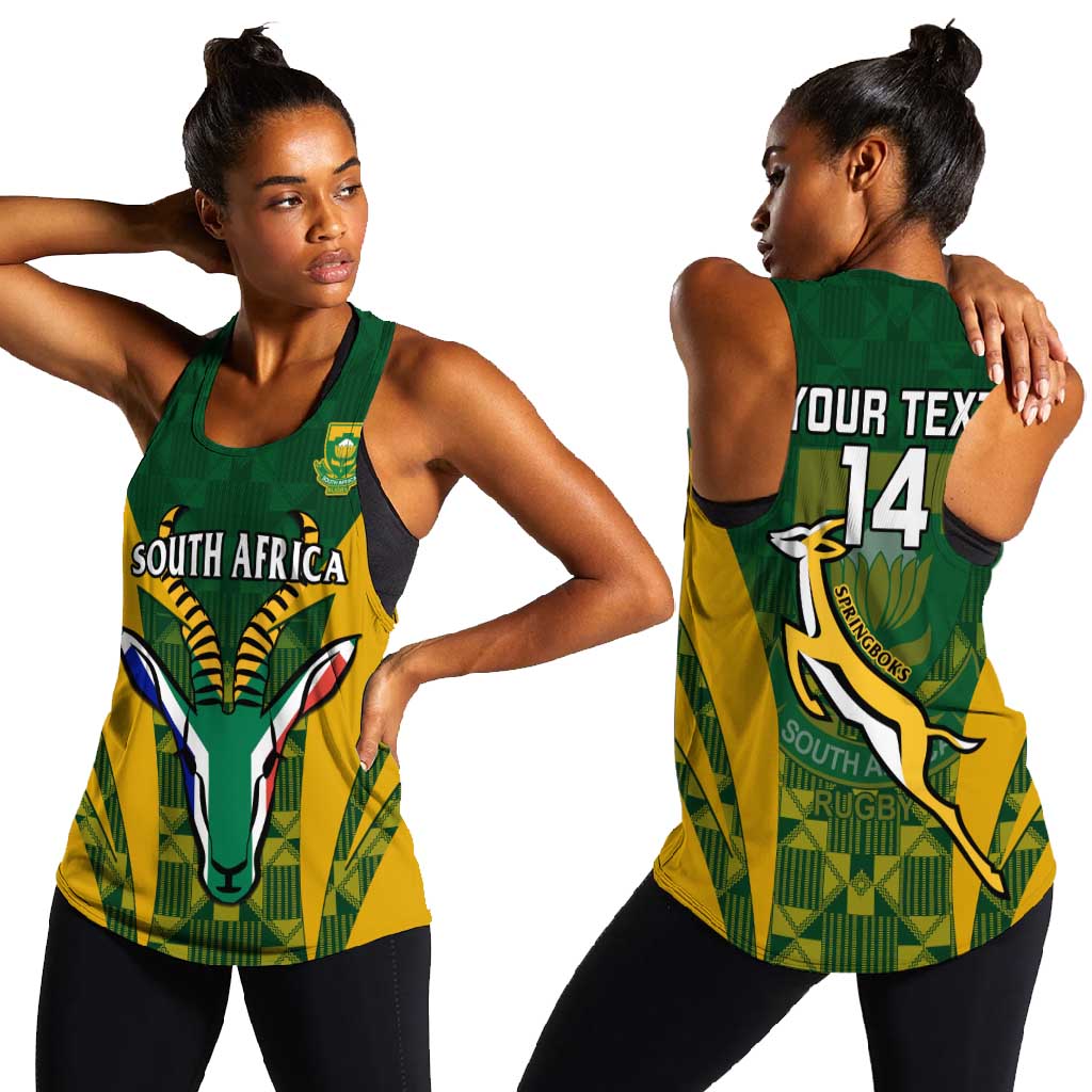 South Africa Rugby Women Racerback Tank Cute Springboks Mascot LT14