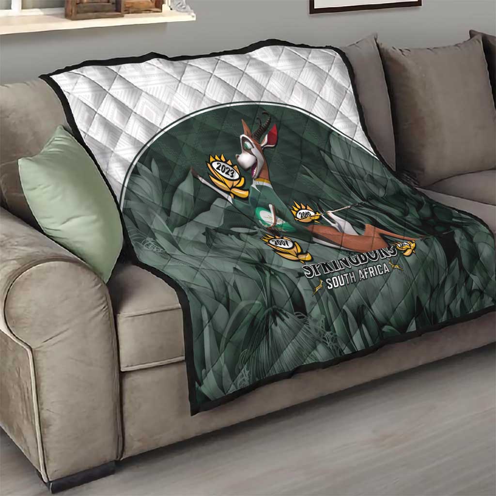 South Africa Rugby Quilt Springboks 4th Champions World Cup Proud Bokke