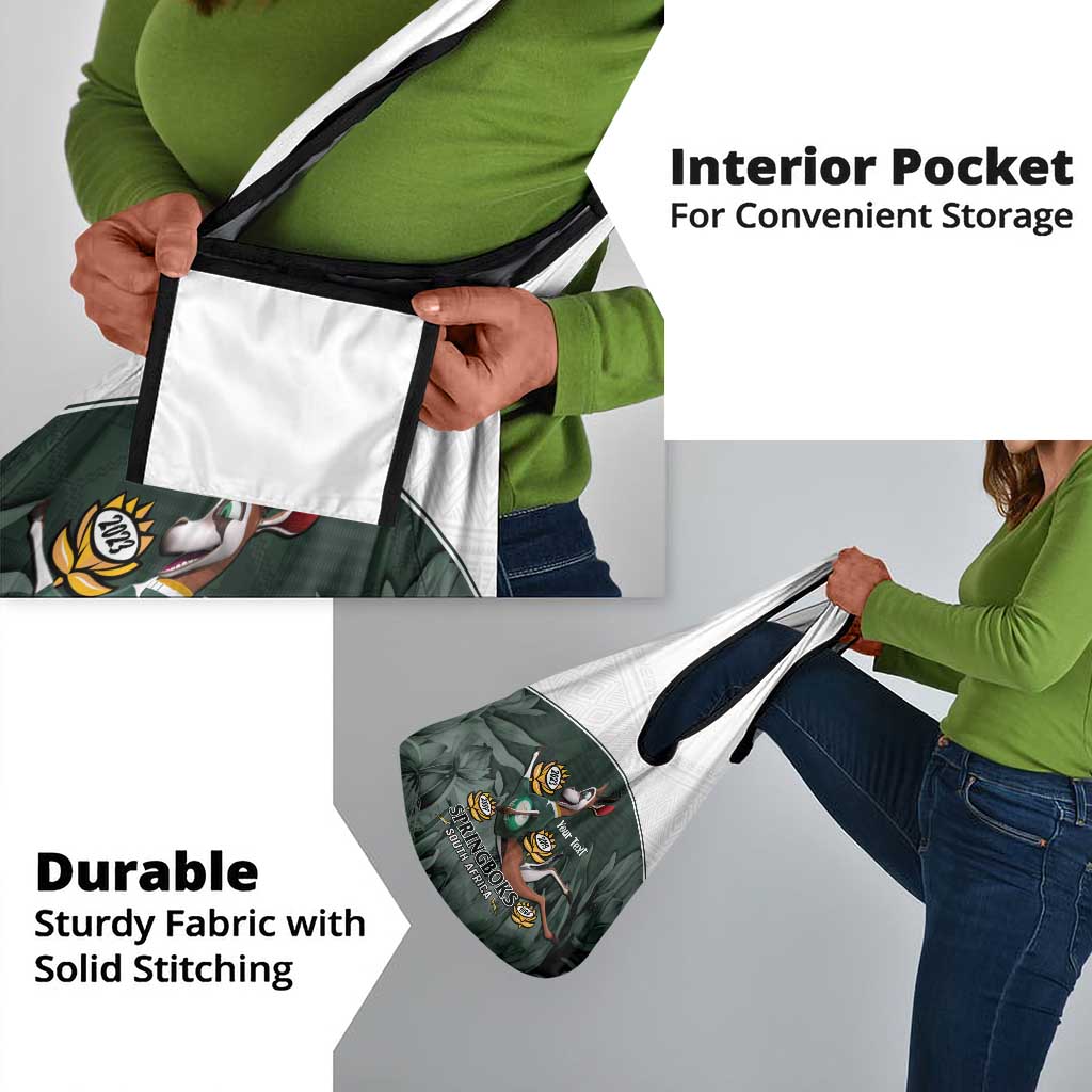 Custom South Africa Rugby Grocery Bag Springboks 4th Champions World Cup Proud Bokke