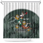 Custom South Africa Rugby Shower Curtain Springboks 4th Champions World Cup Proud Bokke