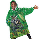 Personalized Rwanda Kwita Izina 2025 Kid Wearable Blanket Hoodie Gorilla Naming Day - African Pride