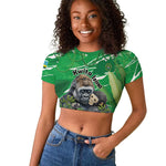 Personalized Rwanda Kwita Izina 2025 Raglan Cropped T shirt Gorilla Naming Day - African Pride