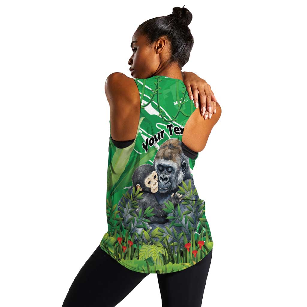 Personalized Rwanda Kwita Izina 2025 Women Racerback Tank Gorilla Naming Day - African Pride