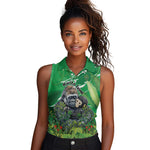 Personalized Rwanda Kwita Izina 2025 Women Sleeveless Polo Shirt Gorilla Naming Day - African Pride