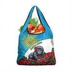 Rwanda’s Gorilla Naming Grocery Bag Baby Gorilla Coat Of Arms With Red Rose - African Pride