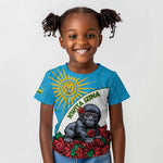 Personalized Rwanda’s Gorilla Naming Kid T shirt Baby Gorilla Coat Of Arms With Red Rose - African Pride