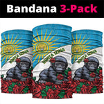 Rwanda’s Gorilla Naming Neck Gaiter Baby Gorilla Coat Of Arms Red Rose LT15
