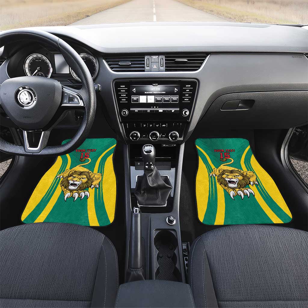 Custom Afro Cameroun Football Car Mats Go Les Lions Indomptables