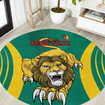 Custom Afro Cameroun Football Round Carpet Go Les Lions Indomptables