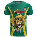 Custom Afro Cameroun Football T shirt Go Les Lions Indomptables