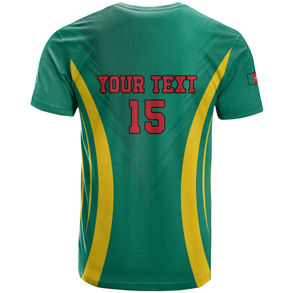 Custom Afro Cameroun Football T shirt Go Les Lions Indomptables