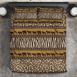 Leopards and Zebra Skins Bedding Set Mix African Pattern