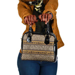 Leopards and Zebra Skins Shoulder Handbag Mix African Pattern